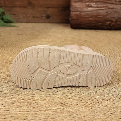 Thick Bottom Snow Boots Women's Winter Fleece Lined Warm Cotton Shoes Anti-Slip Cotton Boots New 2025 Northeast Style