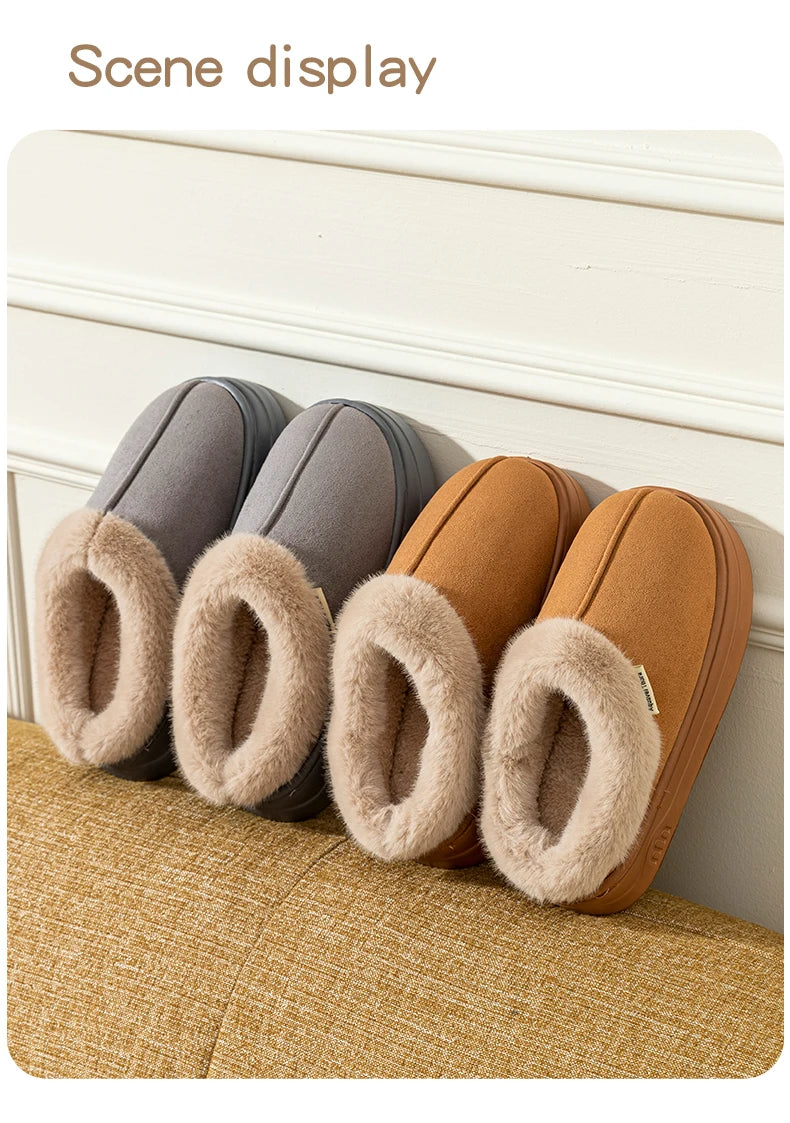 Fashion Women's Winter Slippers Indoor and Outdoor Warmth Anti-slip Comfort Thick Sole Casual Couple Home Shoes Snow Boots