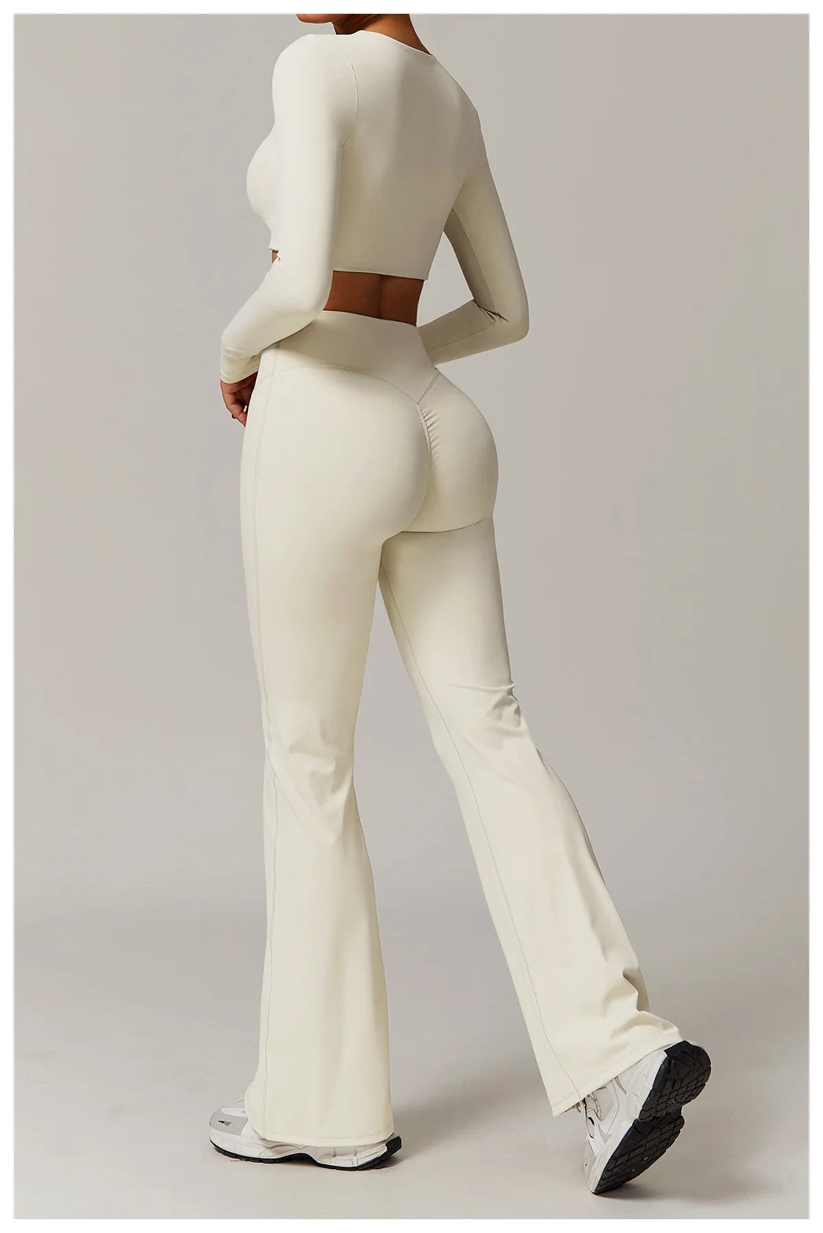 High Waist Wide Leg Pants Leggings Women Tights Fitness Bell-bottoms Yoga Elastic Leggings Push Up Gym Workout Flared Pants