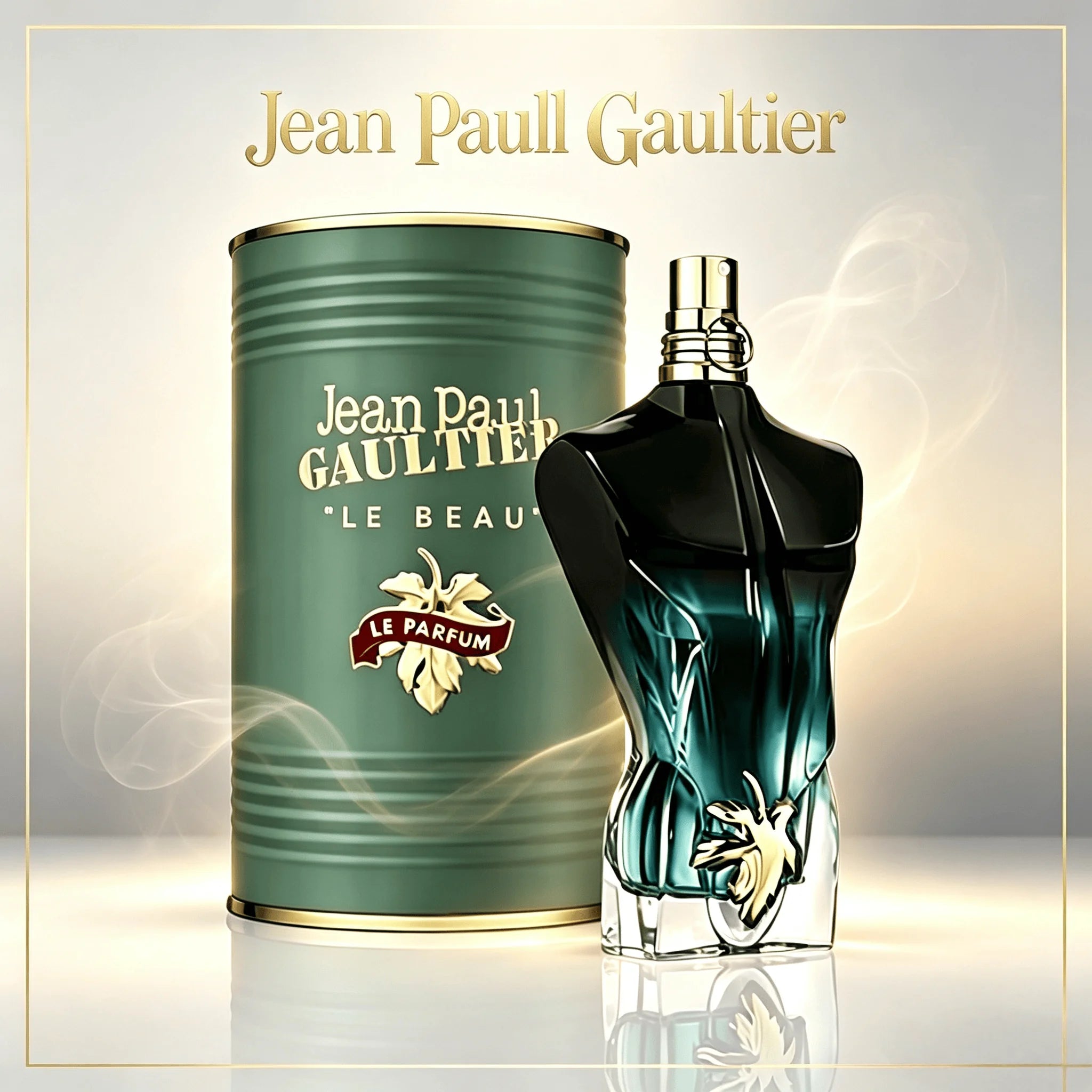 Jean Paul Gaultier Le Male Le Parfum EDP Intense125ML Perfume For Men Deep Warm Vanilla Cardamom Woody Oriental Aroma Long Lasting Unique Matte Black Torso Shaped Bottle With Gold Cap Complete Brown Cylinder Box Dating Club A