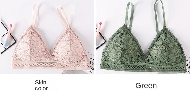 Sexy Floral Lace Bra Top For Women Push Up Female Lingerie breathable Bralette Removable Pad Thin Fashion New Wireless Bras