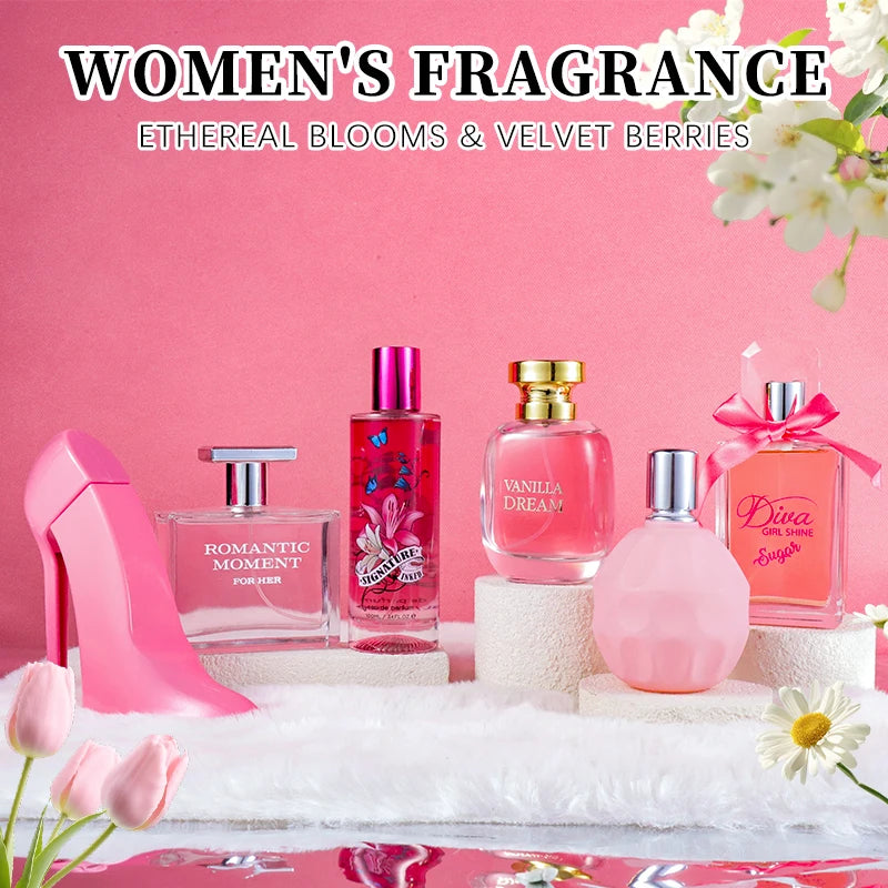 Women's Eau De Parfum - Floral & Fruity Long-Lasting Fragrance, Perfect for Dates | Parties | Gifts (6 Scents, 1.18/3.4fl oz)