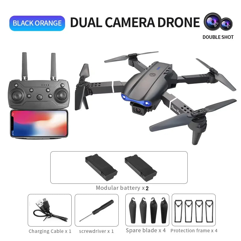 ZNLYRION Dual Camera FPV Drone Optical Flow Hover Foldable RC Quadcopter APP Path Flight Beginner Drone Toy