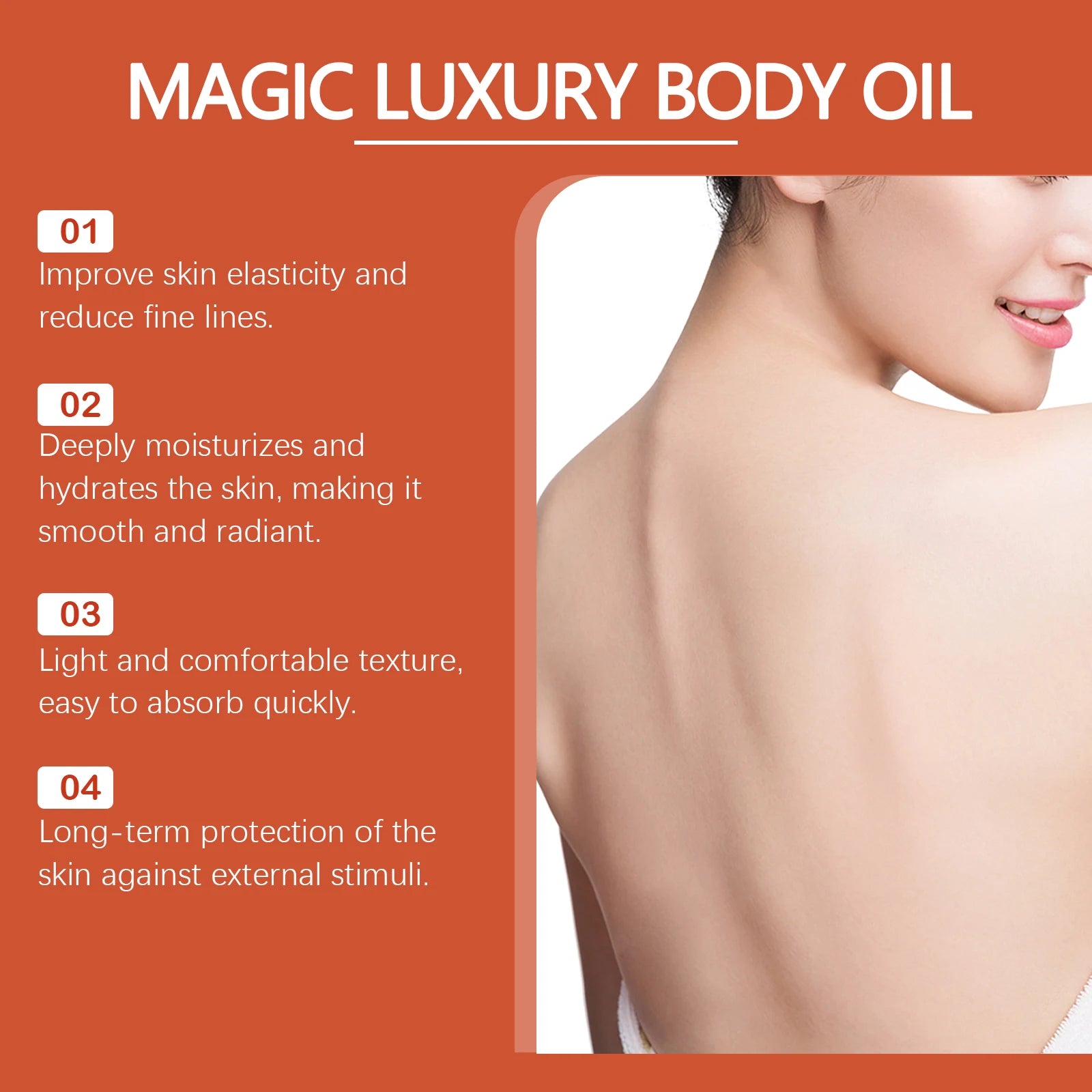 Firming Body Oil for Glowing Skin Improve Dry Moisturizing Anti Cellulite Massage Care Lifting Tighten Lightening Repair Smooth