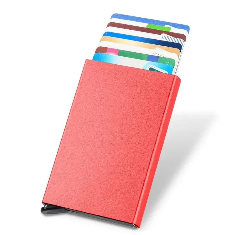 Men ID Credit Bank Card Holder Wallet Anti Rfid Smart Anti Rfid Blocking Protected Magic Pop Up Slim Small Money Wallets Case