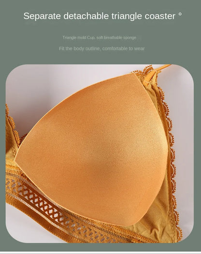 Sexy Floral Lace Bra Top For Women Push Up Female Lingerie breathable Bralette Removable Pad Thin Fashion New Wireless Bras