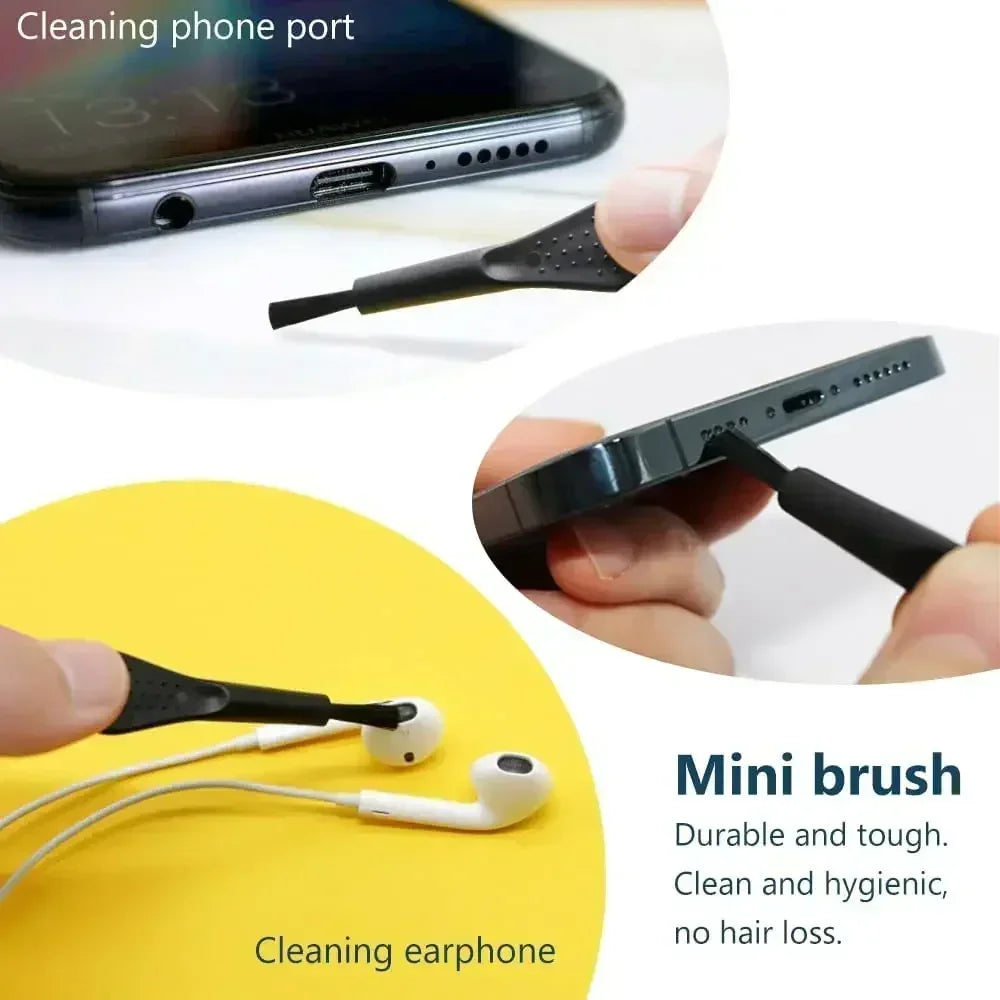 Mobile Phone Speaker Charging Port Cleaning Set Dust Plug for iPhone 16 15 14 Earphones Clean Kit Brush for Samsung