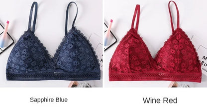 Sexy Floral Lace Bra Top For Women Push Up Female Lingerie breathable Bralette Removable Pad Thin Fashion New Wireless Bras