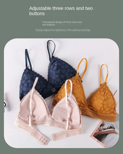 Sexy Floral Lace Bra Top For Women Push Up Female Lingerie breathable Bralette Removable Pad Thin Fashion New Wireless Bras