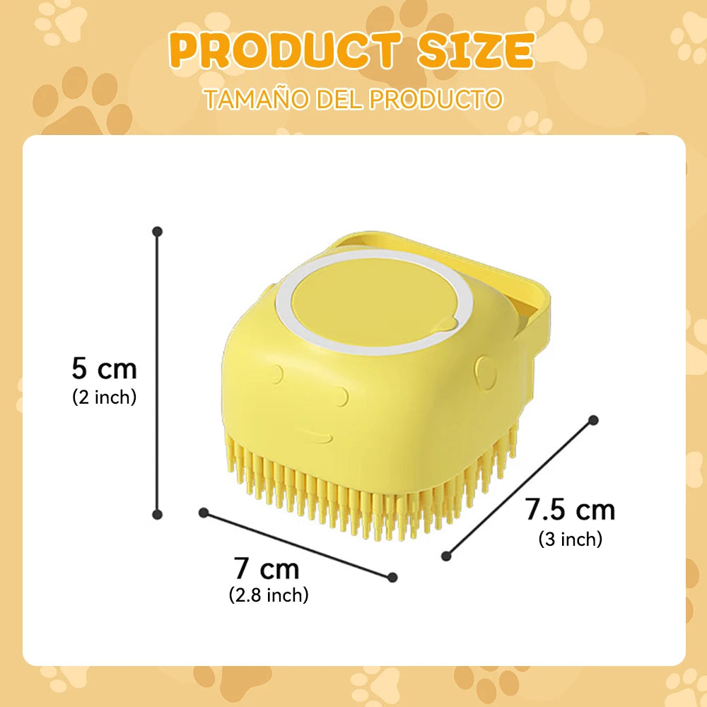 Dog Bath Brush Silicone Pet Shampoo Brush Soap Dog Scrubber Cat Massage Grooming Wash Comb Soft Rubber Puppy Clean Brush. FREE SHIPPING