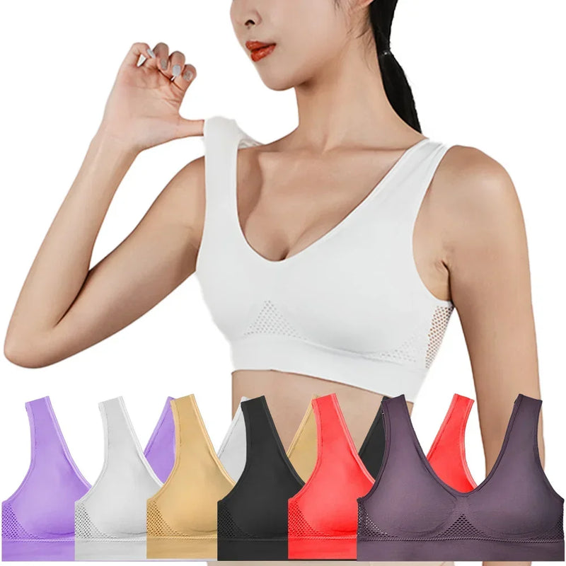 1PC Womens Yoga Vest Beautiful Back Sports Bras Running Fitness Shockproof Upper Soft Support Underwear High-Strength Gym Tank