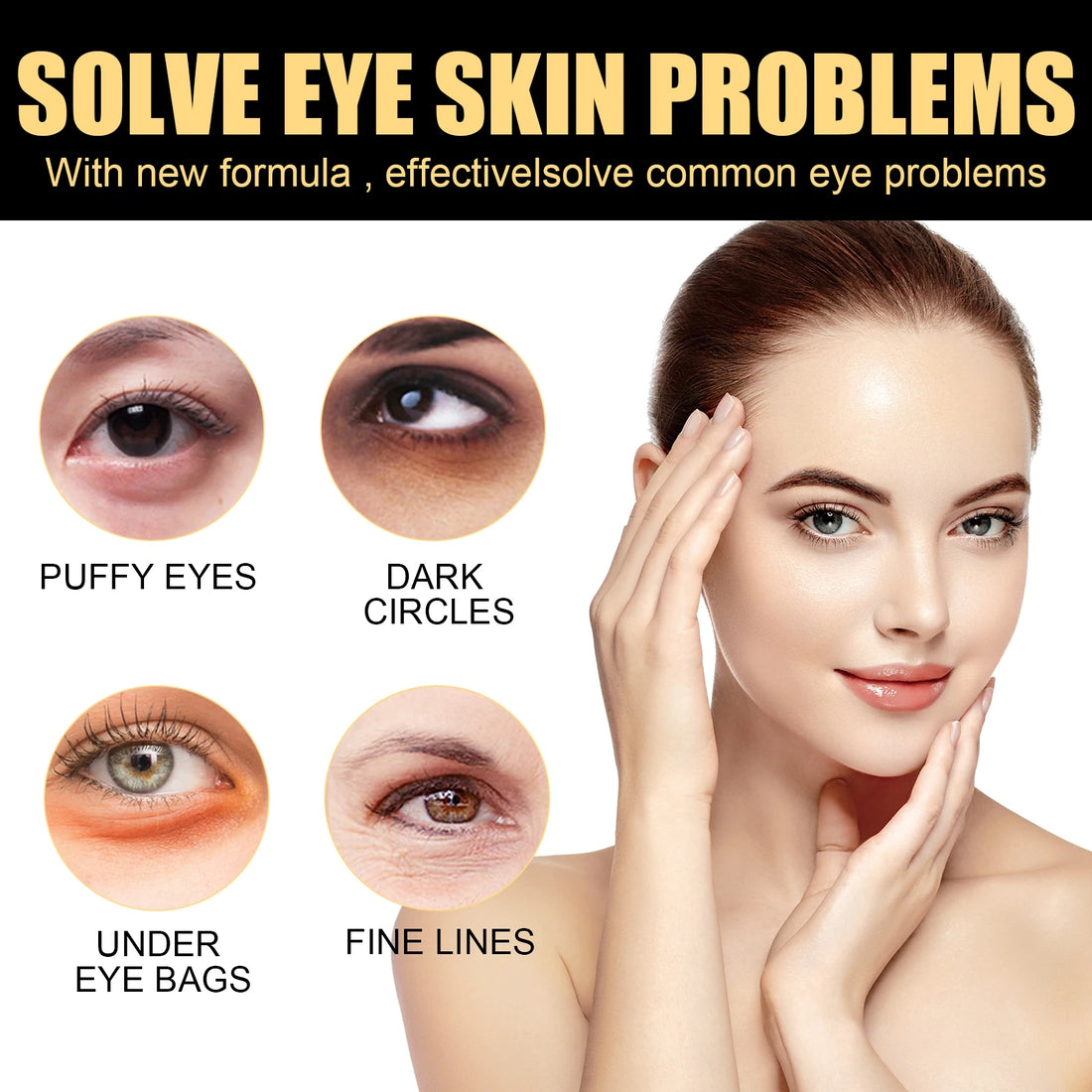 3PCS Instant Wrinkle Eye Cream Tightening, Moisturizing, Removing Dark Circles, Eye Bags, Fading Eye Lines, And Eye Care