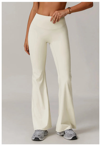 High Waist Wide Leg Pants Leggings Women Tights Fitness Bell-bottoms Yoga Elastic Leggings Push Up Gym Workout Flared Pants
