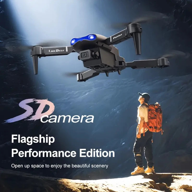 ZNLYRION Dual Camera FPV Drone Optical Flow Hover Foldable RC Quadcopter APP Path Flight Beginner Drone Toy