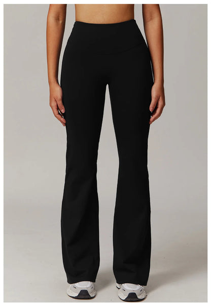 High Waist Wide Leg Pants Leggings Women Tights Fitness Bell-bottoms Yoga Elastic Leggings Push Up Gym Workout Flared Pants