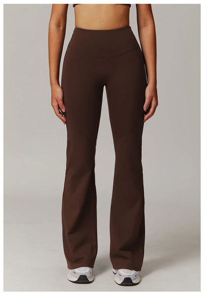 High Waist Wide Leg Pants Leggings Women Tights Fitness Bell-bottoms Yoga Elastic Leggings Push Up Gym Workout Flared Pants