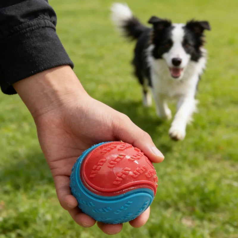 Dog Play Toy Rubber Glow Ball Indestructible Pet Supplie Train Tooth Chew Large Safe Small Dog Squeak Touch Water Toys Resistant