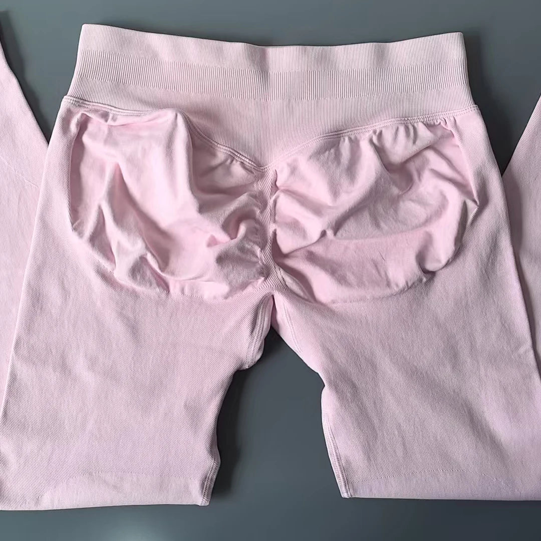 VEQKING Scrunch Butt Women Yoga Pants Seamless Sports Leggings Low Waist Gym Fitness Tights Quick Drying Fall Warm Workout Pants