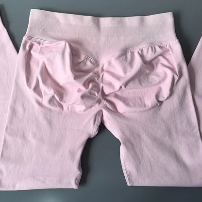 VEQKING Scrunch Butt Women Yoga Pants Seamless Sports Leggings Low Waist Gym Fitness Tights Quick Drying Fall Warm Workout Pants