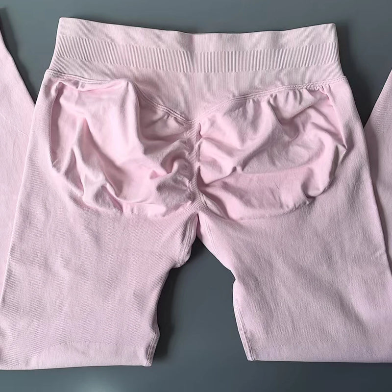 VEQKING Scrunch Butt Women Yoga Pants Seamless Sports Leggings Low Waist Gym Fitness Tights Quick Drying Fall Warm Workout Pants