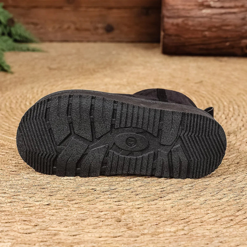 Thick Bottom Snow Boots Women's Winter Fleece Lined Warm Cotton Shoes Anti-Slip Cotton Boots New 2025 Northeast Style