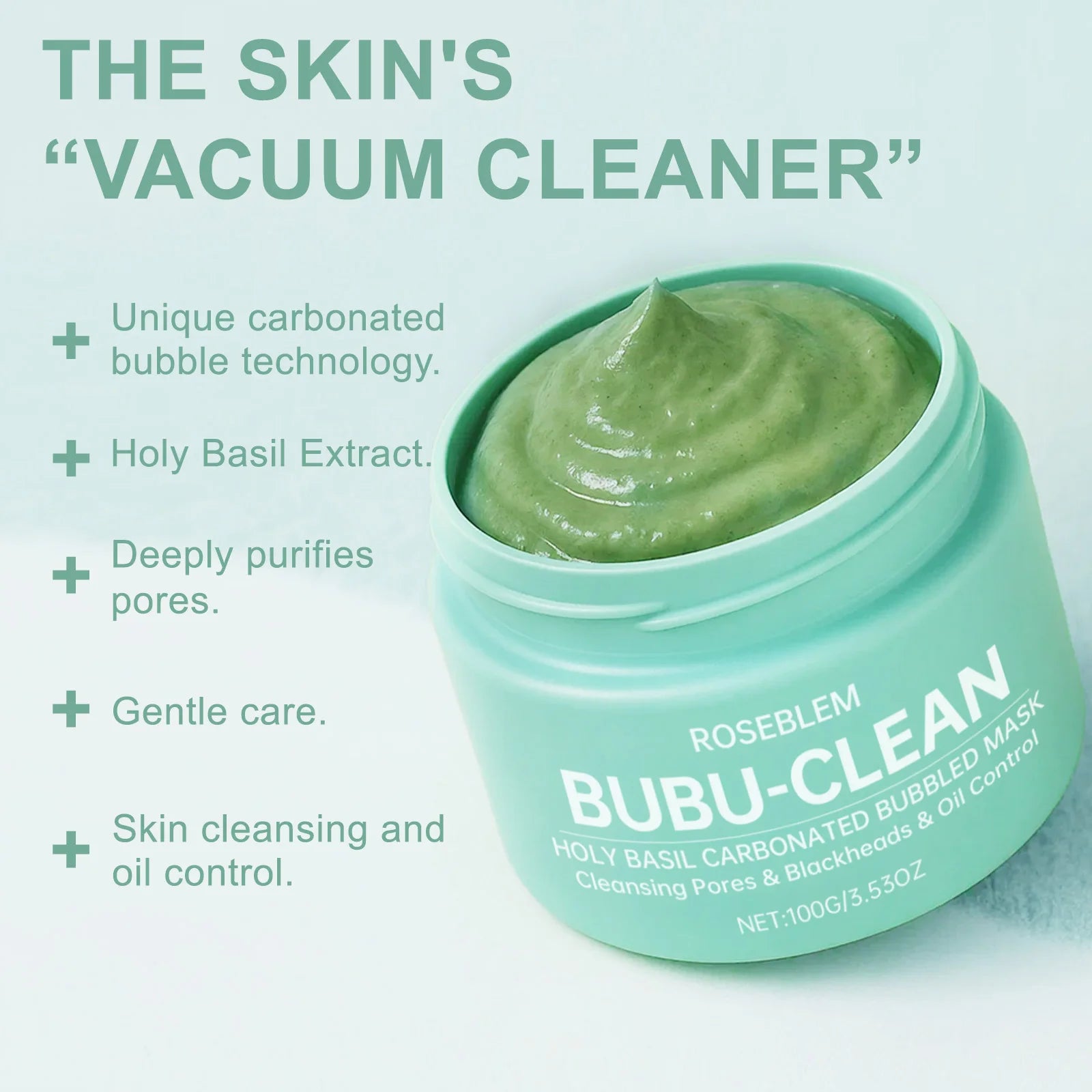 Basil Carbonated Bubble Mask 100g Deep cleansing, Cleans Pores, Removes Blackheads, Controls Oil Suitable For All Skin Types
