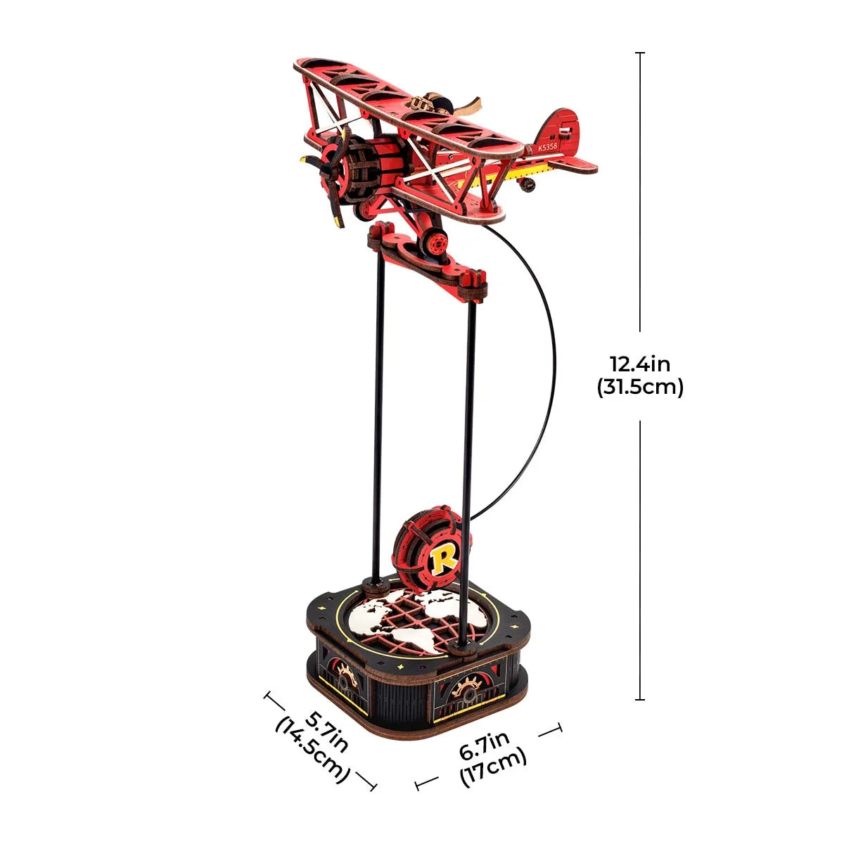 Robotime Gravity Swing Model Building Kit 3D Wooden Puzzle kit Sky Captain kit Ocean Fisher kit Best Gifts for Adults Teens