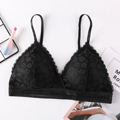 Sexy Floral Lace Bra Top For Women Push Up Female Lingerie breathable Bralette Removable Pad Thin Fashion New Wireless Bras