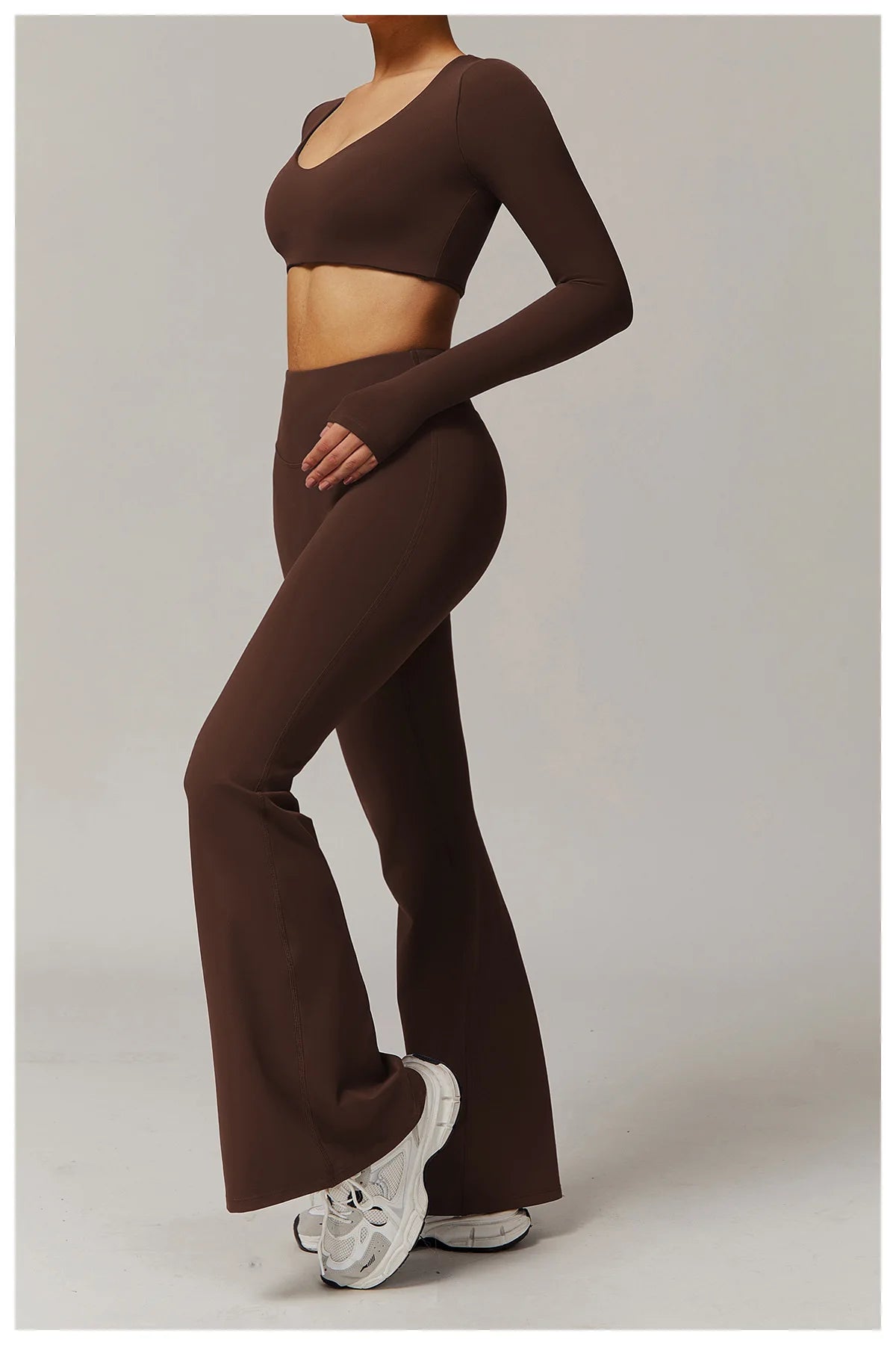 High Waist Wide Leg Pants Leggings Women Tights Fitness Bell-bottoms Yoga Elastic Leggings Push Up Gym Workout Flared Pants