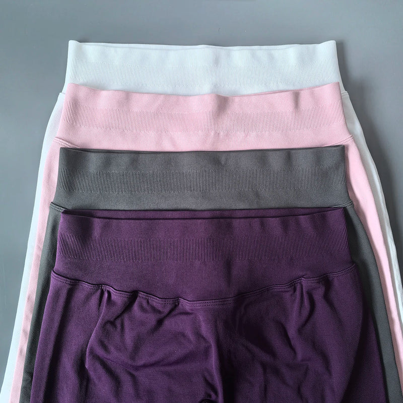 VEQKING Scrunch Butt Women Yoga Pants Seamless Sports Leggings Low Waist Gym Fitness Tights Quick Drying Fall Warm Workout Pants