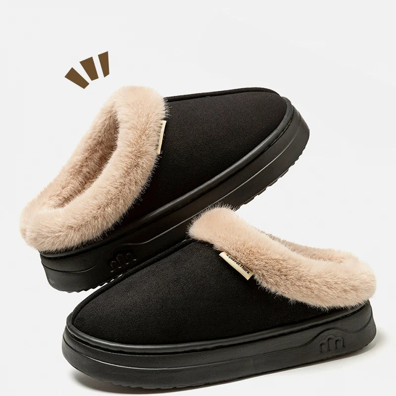Fashion Women's Winter Slippers Indoor and Outdoor Warmth Anti-slip Comfort Thick Sole Casual Couple Home Shoes Snow Boots