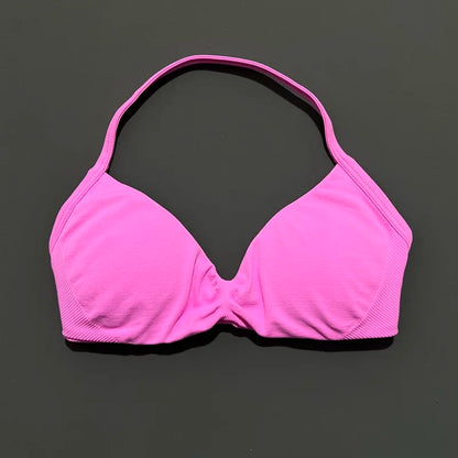 HISTELLO Impact Strappy Bra Gym Top Women High Support Thin Strap Halter Sports Seamless Bras Scrunch Push-up Workout Yoga Tanks